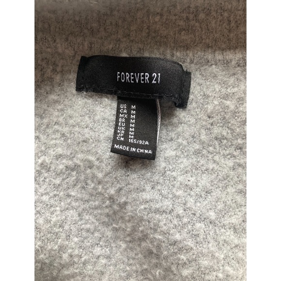 Forever 21 grey long cardigan size Medium - Picture 2 of 3